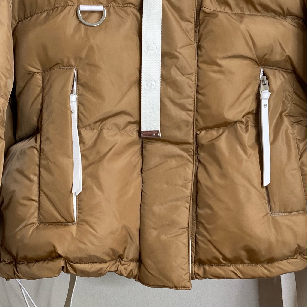 Shoreditch Ski Club Caramel Laurel Recycled Nylon Puffer Jacket Size Large — image 8 of 8